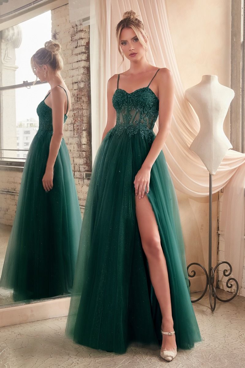 Lace & Layered Tulle A-Line Gown-3
