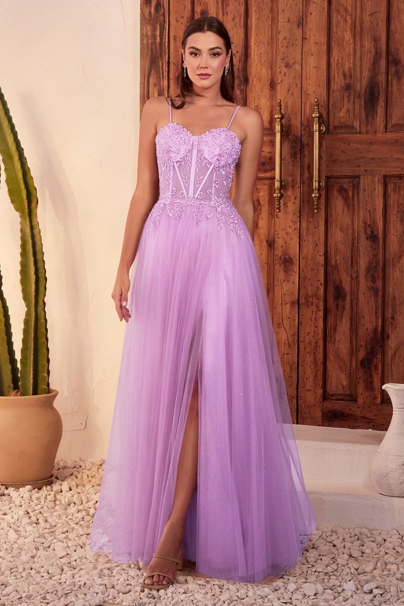 Lace & Layered Tulle A-Line Gown-4